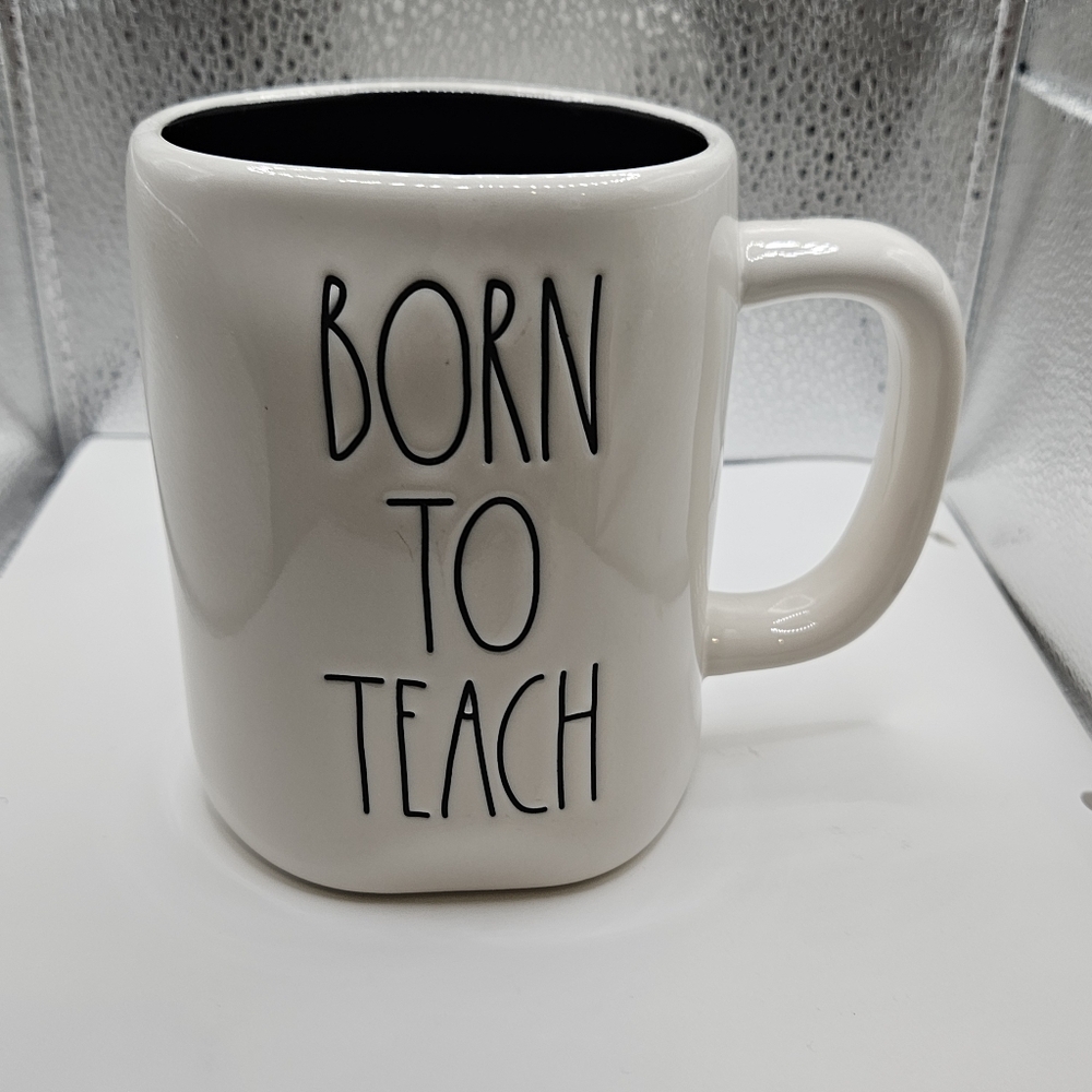 Rae Dunn "Born To Teach" Collectible Mug